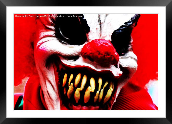 Clown 1 Framed Mounted Print by Alan Harman