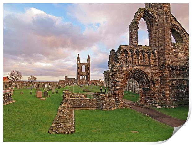 the Cathedral’s ruins Print by jim huntsman