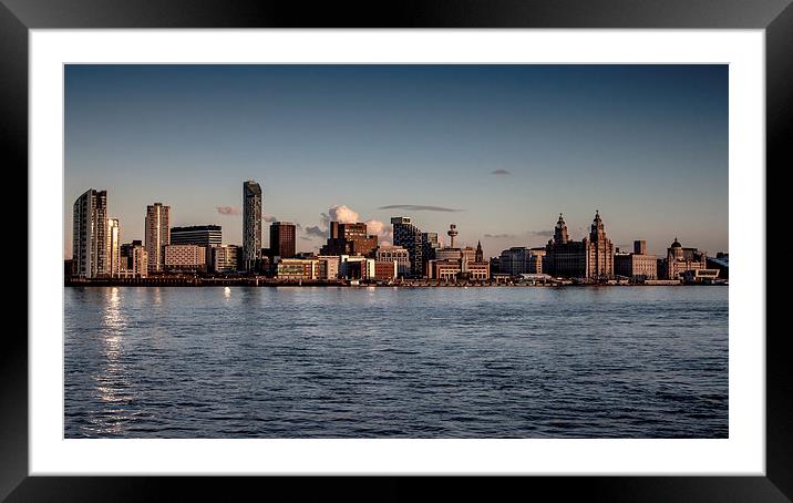 Liverpool Skyline Framed Mounted Print by Sean Wareing