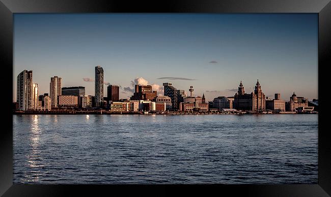 Liverpool Skyline Framed Print by Sean Wareing