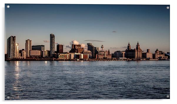 Liverpool Skyline Acrylic by Sean Wareing
