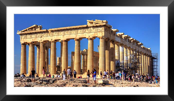 Temple of the Goddess Athena Framed Mounted Print by Tom Gomez