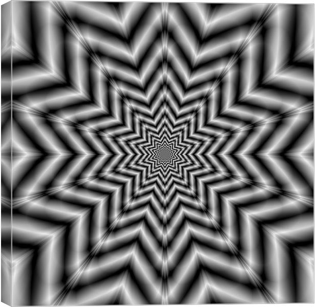 Optically Challenging Star in Black and White Canvas Print by Colin Forrest