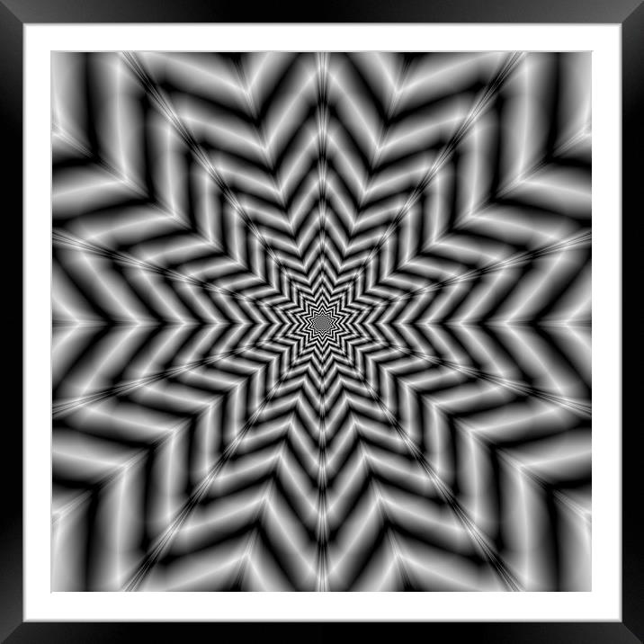 Optically Challenging Star in Black and White Framed Mounted Print by Colin Forrest
