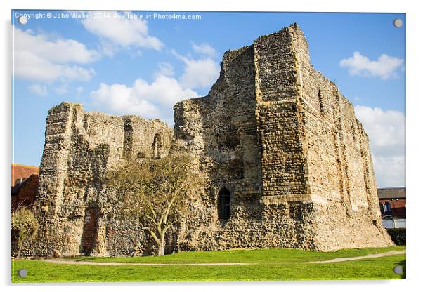 The Norman Castle Acrylic by John B Walker LRPS
