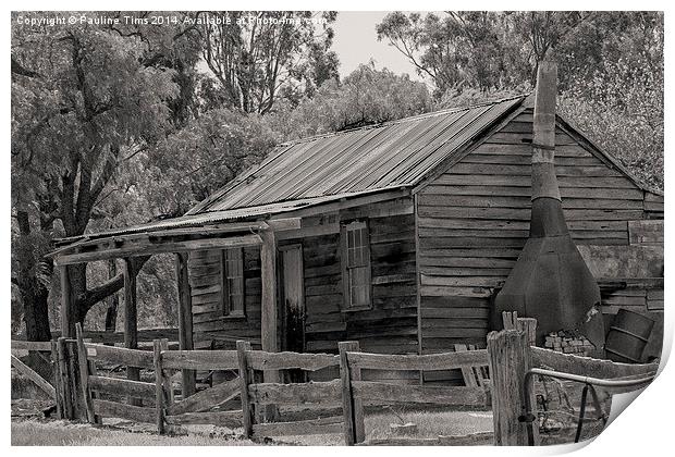 Miners Cottage Costerfield Print by Pauline Tims