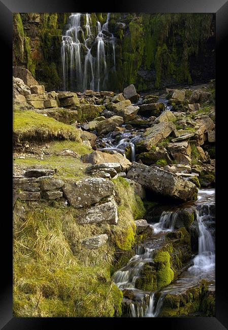 Waterfall Yorkshire Dales Framed Print by David Borrill