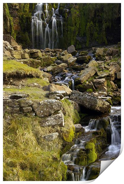 Waterfall Yorkshire Dales Print by David Borrill