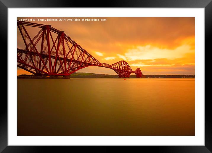 Tranquil Sunset Over Iconic Forth Rail Bridge Framed Mounted Print by Tommy Dickson