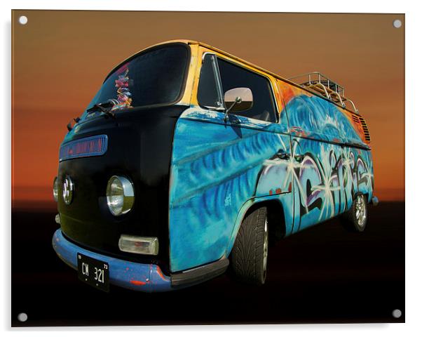 Camper van paint job Acrylic by Pete Hemington