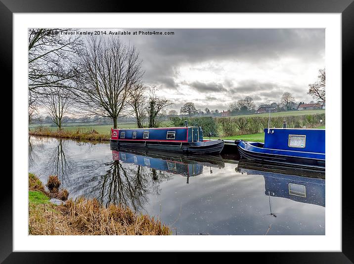 Ripon Canal Framed Mounted Print by Trevor Kersley RIP