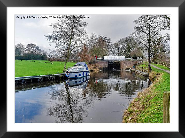 Ripon Canal Framed Mounted Print by Trevor Kersley RIP