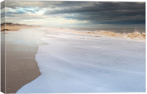 North Sea at Hemsby Canvas Print by Stephen Mole