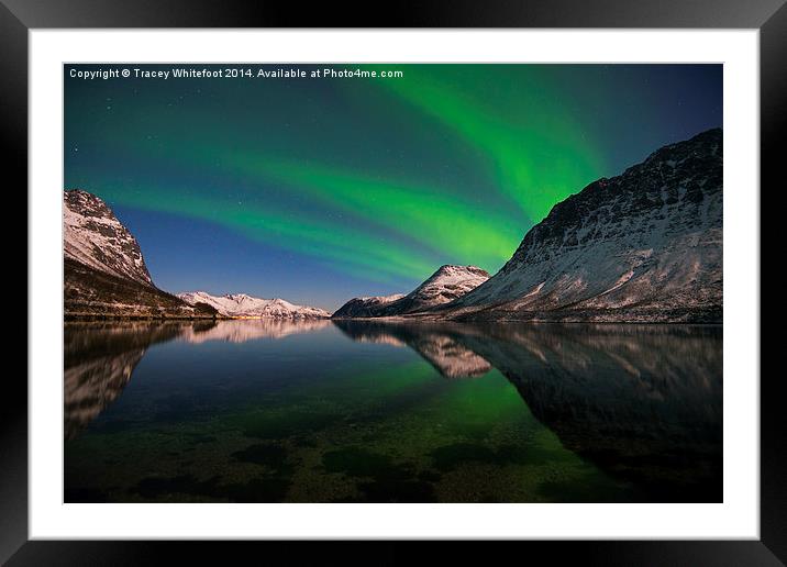 Reflections of Aurora Framed Mounted Print by Tracey Whitefoot