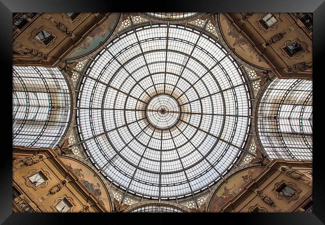 Roof of The Galleria Vittorio Emanuele II Framed Print by Steve Hughes