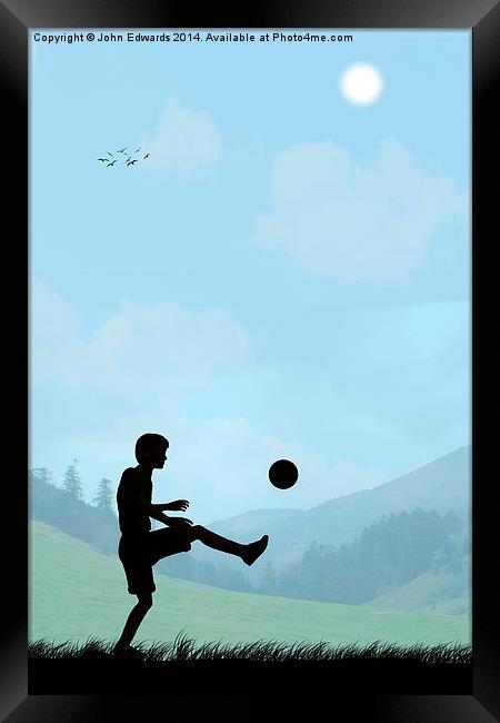 Childhood Dreams, Football Framed Print by John Edwards