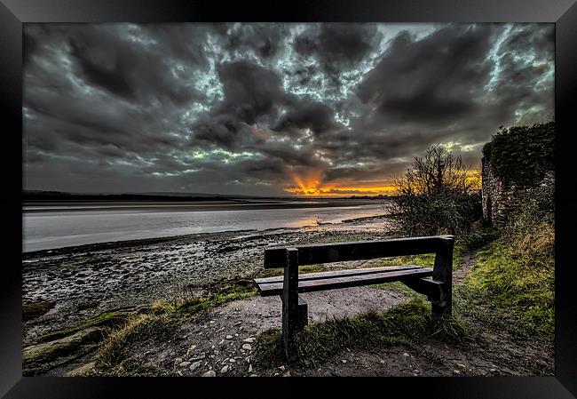 Sunset on the River Taw Framed Print by Dave Wilkinson North Devon Ph