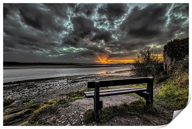 Sunset on the River Taw Print by Dave Wilkinson North Devon Ph