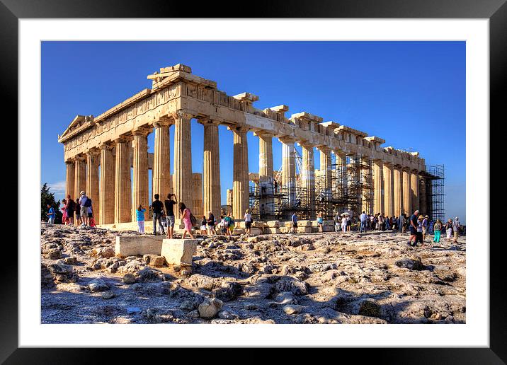 Athenian Temple Framed Mounted Print by Tom Gomez