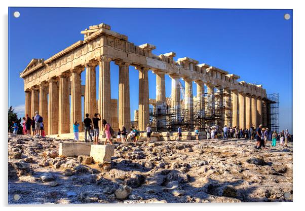 Athenian Temple Acrylic by Tom Gomez
