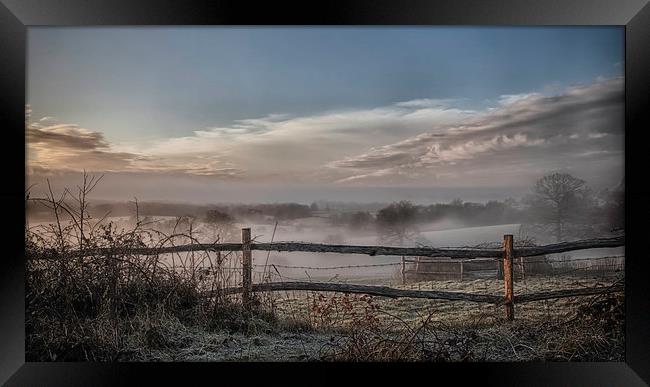 A Frosty, Misty, Sunny Morning Framed Print by Nigel Jones