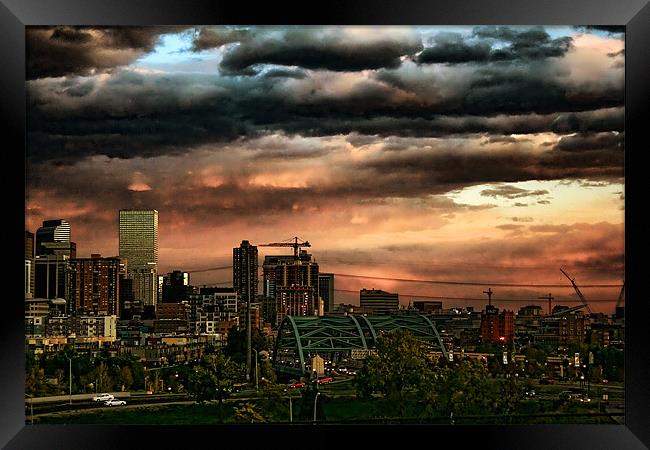 Denver by twilight Framed Print by Klara Memisevic