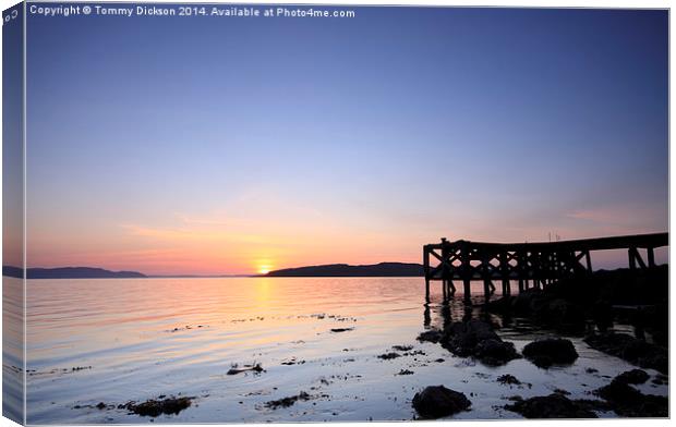 Golden Hour at Portencross Canvas Print by Tommy Dickson