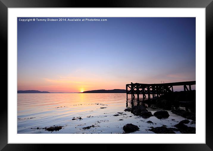 Golden Hour at Portencross Framed Mounted Print by Tommy Dickson