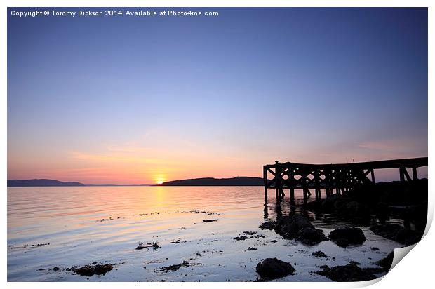 Golden Hour at Portencross Print by Tommy Dickson