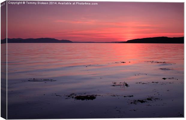 Tranquil Little Cumbrae Sunset Canvas Print by Tommy Dickson