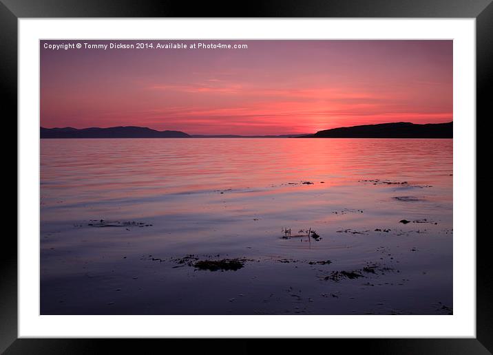 Tranquil Little Cumbrae Sunset Framed Mounted Print by Tommy Dickson