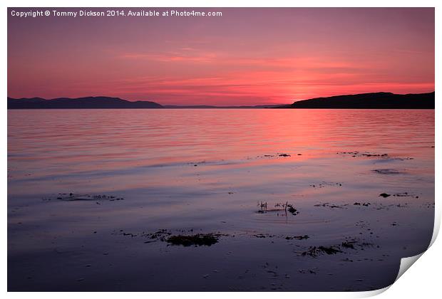 Tranquil Little Cumbrae Sunset Print by Tommy Dickson