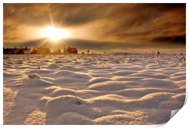 Winter Sunrise Print by Ceri Jones