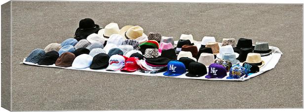 Hats for Sale Canvas Print by Geoff Storey