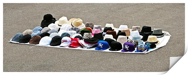 Hats for Sale Print by Geoff Storey