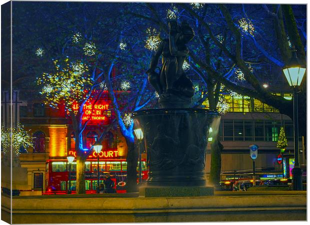 Christmas,Sloan Square Canvas Print by Victor Burnside