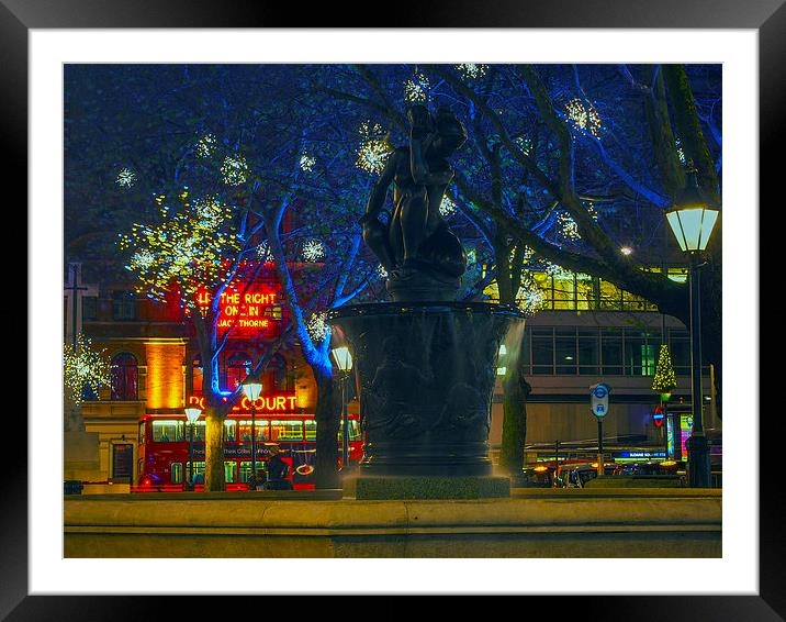 Christmas,Sloan Square Framed Mounted Print by Victor Burnside