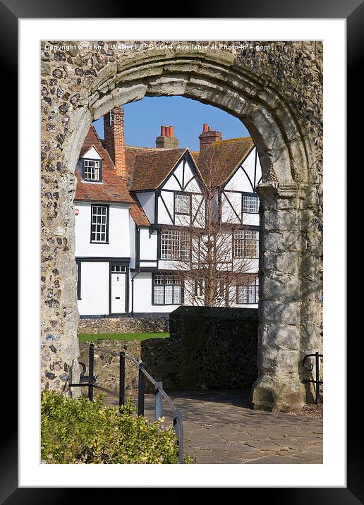 Medieval Archway Framed Mounted Print by John B Walker LRPS