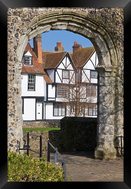 Medieval Archway Framed Print by John B Walker LRPS