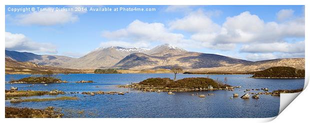 Tranquil Waters of Rannoch Moor Print by Tommy Dickson