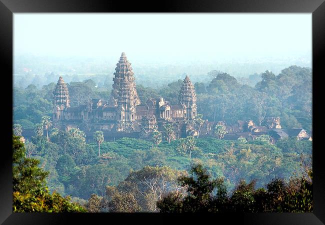 Angkor Wat Temple, Cambodia Framed Print by Geoffrey Higges