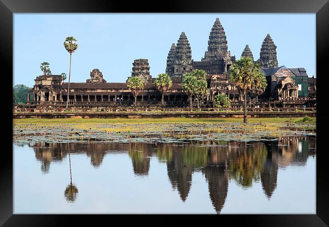 Angkor Wat Temple, Cambodia Framed Print by Geoffrey Higges