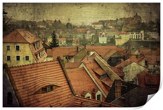 Rooftops of Meissen Print by Rob Hawkins