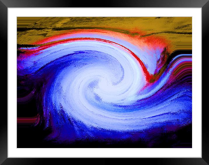 Whirl Framed Mounted Print by Carmel Fiorentini