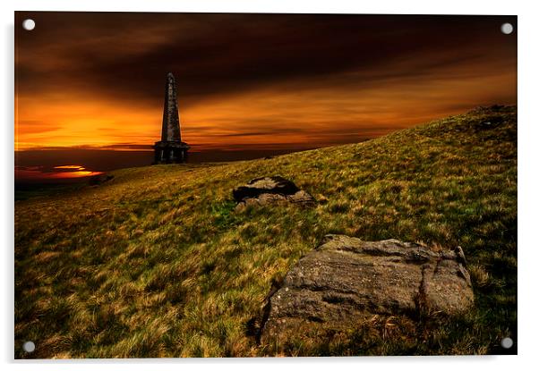Stoodley pike sunset Acrylic by Robert Fielding
