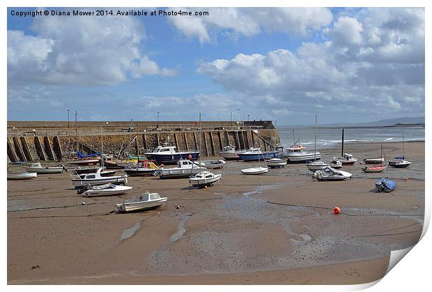 Minehead Harbour Somerset Print by Diana Mower