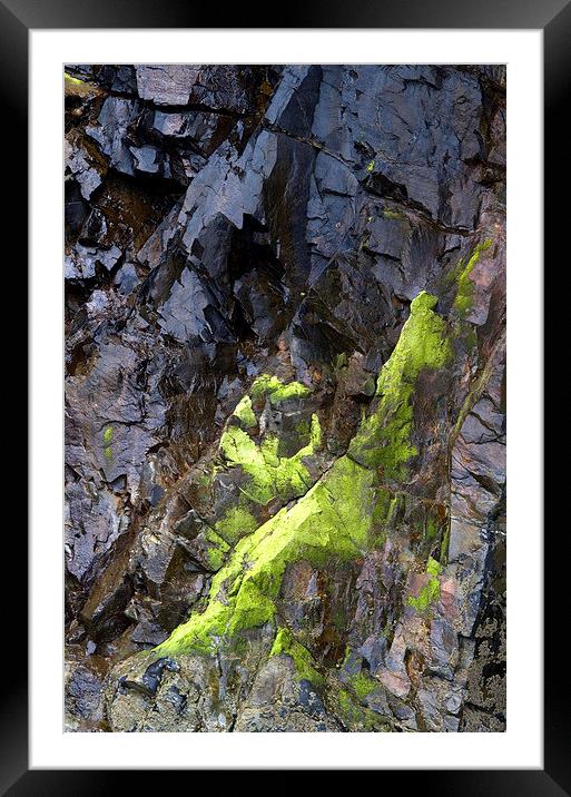 Rock Abstract Framed Mounted Print by Colin Tracy