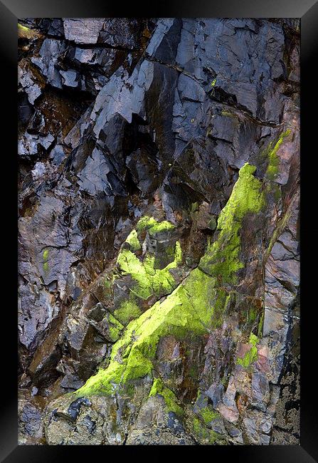 Rock Abstract Framed Print by Colin Tracy