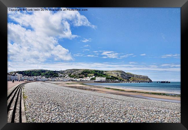 The famous promenade in Llandudno Town Framed Print by Frank Irwin