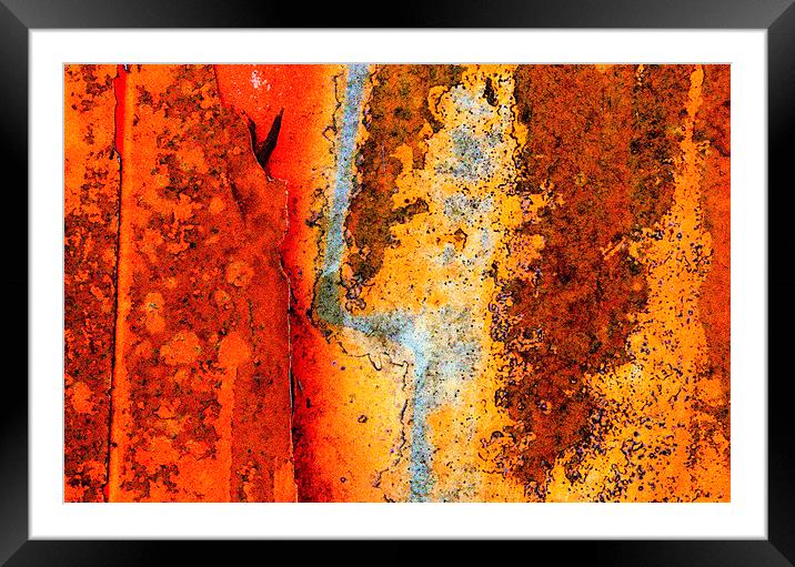 Rust Abstract Framed Mounted Print by Colin Tracy